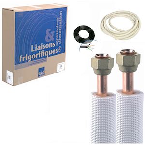  Kit d'installation liaison avec raccord frigo déjà fait 3/8-5/8 pe blanc bls2d0  m1  11m + 5g15 + condensât 150x150px